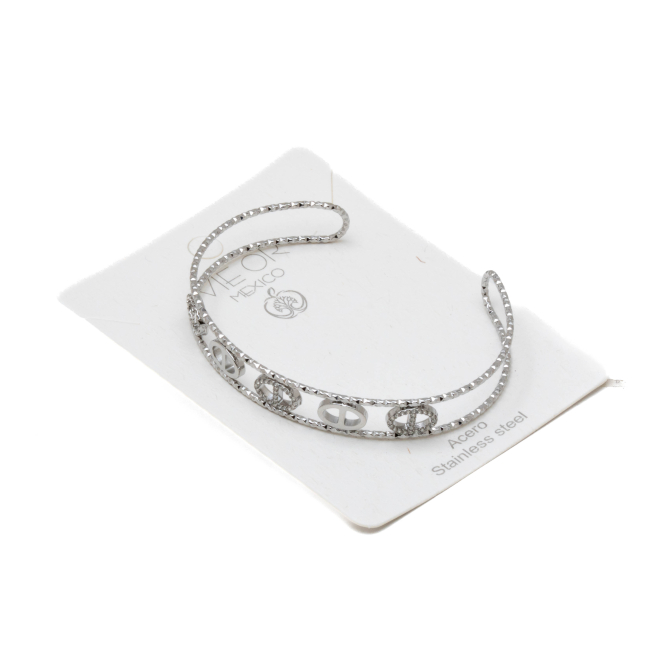 BRAZARETE ZO13812B Plateado Acero Inoxidable -C11