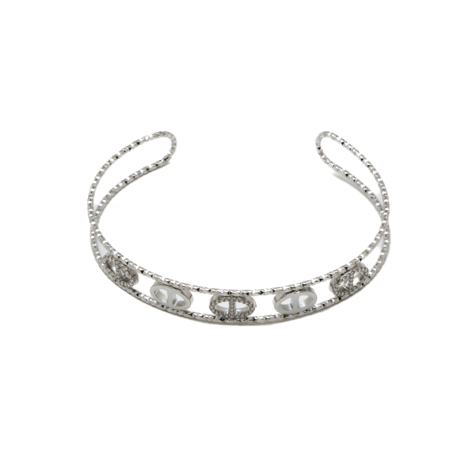 BRAZARETE ZO13812B Plateado Acero Inoxidable -C11