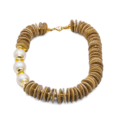 Collar Y01058 Marron claro Acero Inoxidable E55
