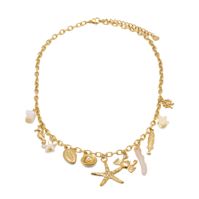 Collar Y00961 Beig Acero Inoxidable 2B28