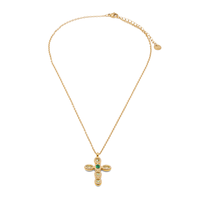 COLLAR ZO15372N VERDE DORADO Acero Inoxidable E31
