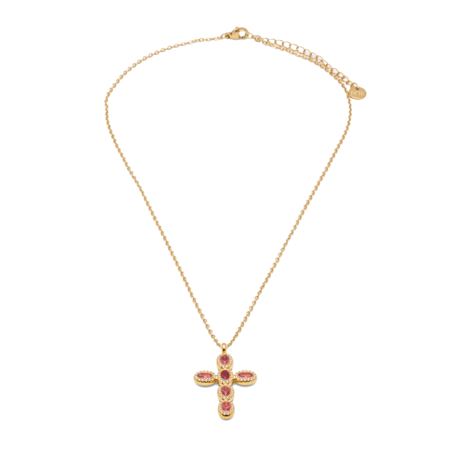 COLLAR ZO15372N ROJO DORADO Acero Inoxidable E31