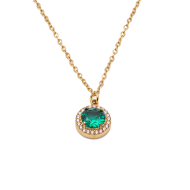 COLLAR ZO15796N VERDE DORADO Acero Inoxidable E110