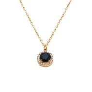 COLLAR ZO15796N NEGRO DORADO Acero Inoxidable E110