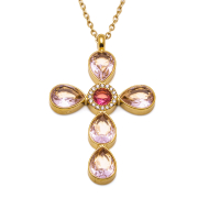 COLLAR ZO15375N ROSA DORADO Acero Inoxidable 2D11