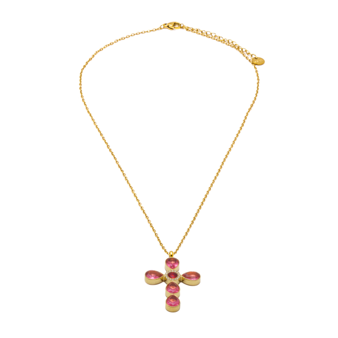 COLLAR ZO15375N ROJO DORADO Acero Inoxidable 2D11