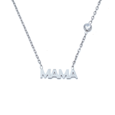 COLLAR ZO9295N180 PLATEADO Acero Inoxidable E16