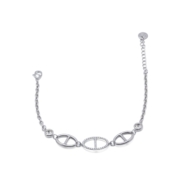 PULSERA ZO15163B PLATEADO Acero Inoxidable 2B44