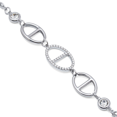 PULSERA ZO15163B PLATEADO Acero Inoxidable 2B44