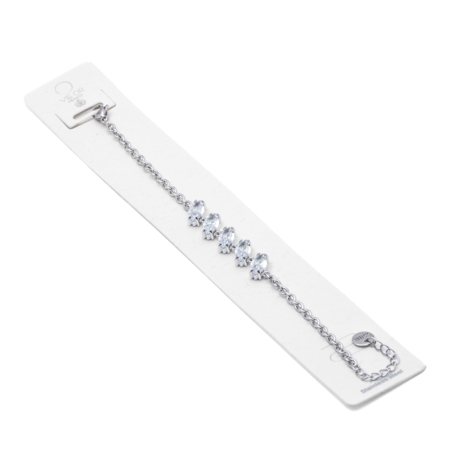 PULSERA ZO15434B PLATEADO BLANCO ACERO INOXIDABLE 2C22