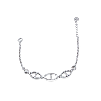 PULSERA ZO15165B PLATEADO Acero Inoxidable 2B44