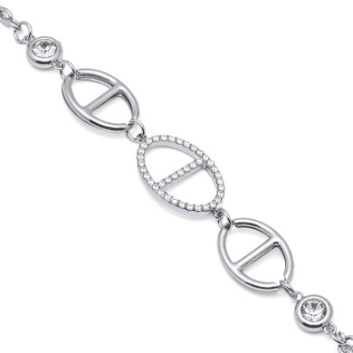 PULSERA ZO15165B PLATEADO Acero Inoxidable 2B44