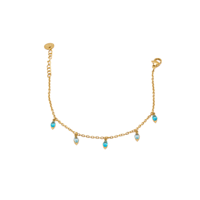 PULSERA ZO15465B DORADO AZUL ACERO INOXIDABLE 2B31