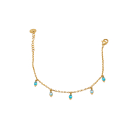 PULSERA ZO15465B DORADO AZUL ACERO INOXIDABLE 2B31