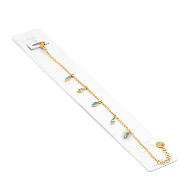 PULSERA ZO15465B DORADO AZUL ACERO INOXIDABLE 2B31