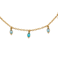PULSERA ZO15465B DORADO AZUL ACERO INOXIDABLE 2B31