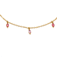 TOBILLERA ZO15466B ROSA DORADO ROSA ACERO INOXIDABLE 2B31