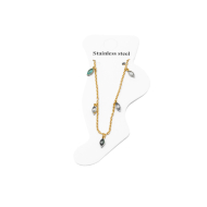 TOBILLERA ZO15466B VERDE DORADO VERDE ACERO INOXIDABLE 2B31