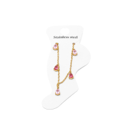TOBILLERA ZO15462B DORADO ROSA ACERO INOXIDABLE 2B31