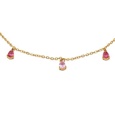 TOBILLERA ZO15462B DORADO ROSA ACERO INOXIDABLE 2B31