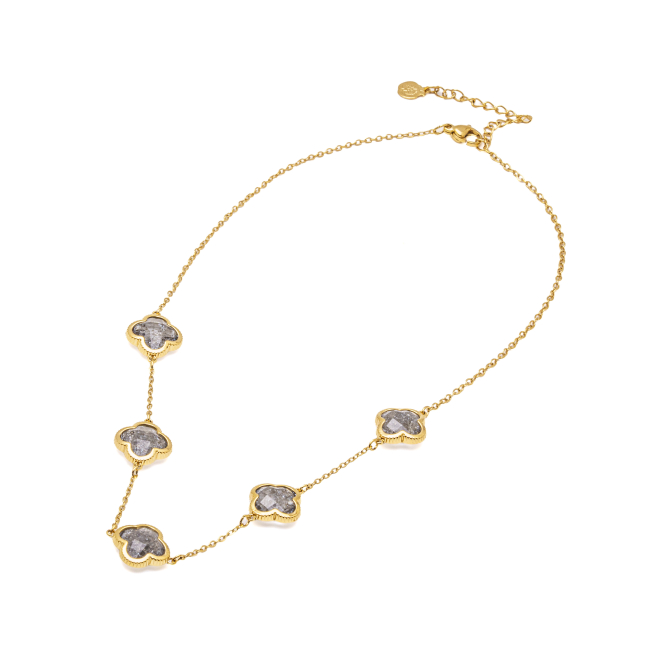 COLLAR ZO13947N DORADO+GRIS Acero Inoxidable E17