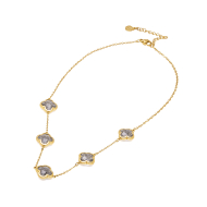 COLLAR ZO13947N DORADO+GRIS Acero Inoxidable E17