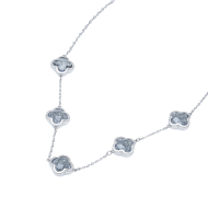 COLLAR ZO13947N PLATEADO+GRIS Acero Inoxidable E17
