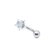 ARETES PIERCING ZO15263P/OMBLIGO PLATEADO Acero Inoxidable F38