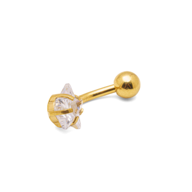 ARETES PIERCING ZO15263P/OMBLIGO DORADO Acero Inoxidable F38
