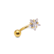 ARETES PIERCING ZO15263P/OMBLIGO DORADO Acero Inoxidable F38