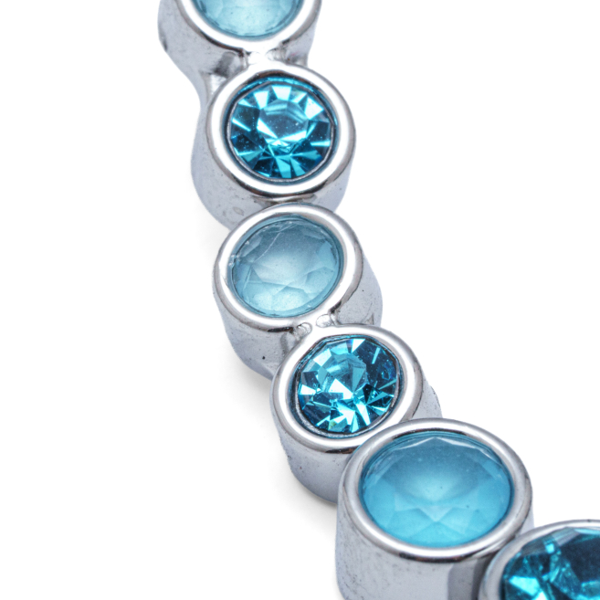 ARETES ZO15783E PLATEADO AZUL ACERO INOXIDABLE