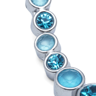 ARETES ZO15783E PLATEADO AZUL ACERO INOXIDABLE