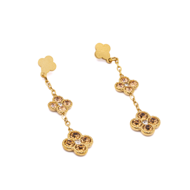 ARETES ZO15103E DORADO+BEIG Acero Inoxidable G25