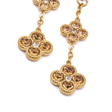 ARETES ZO15103E DORADO+BEIG Acero Inoxidable G25