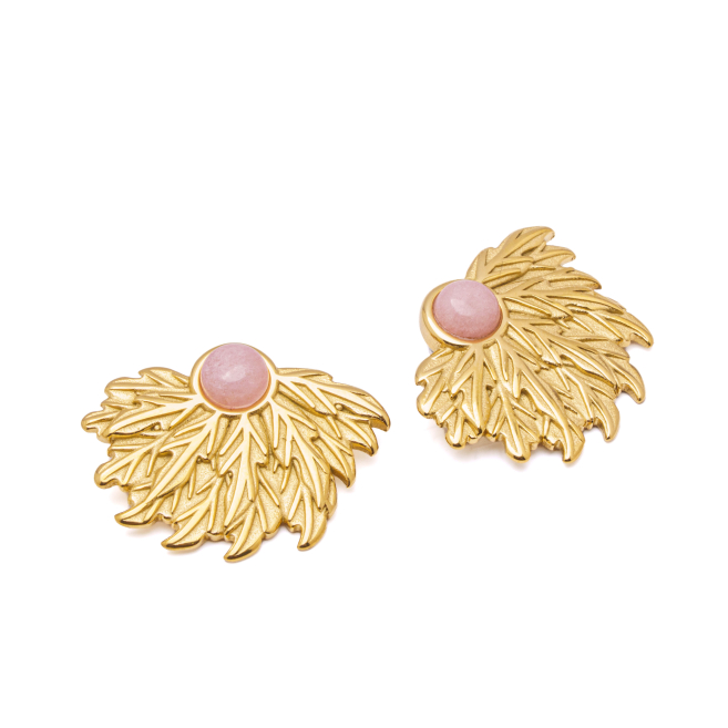 ARETES ZO15969E DORADO ROJO ACERO INOXIDABLE F34