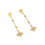 ARETES ZO15105E DORADO+BLANCO Acero Inoxidable G25