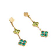 ARETES ZO15105E DORADO+VERDE Acero Inoxidable G25