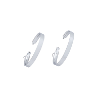ARETES 40MM Y01574 PLATEADO Acero Inoxidable F310