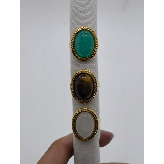 ANILLOS Y01590 BLANCO ACERO INOXIDABLE