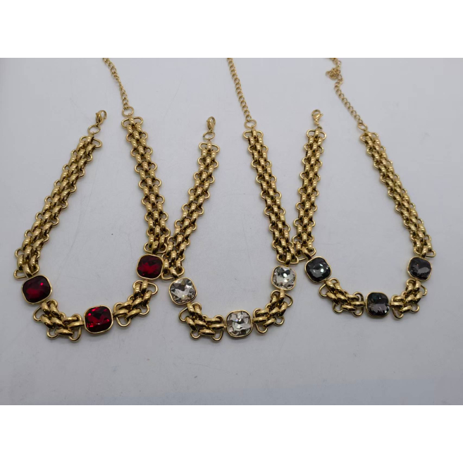 COLLAR Y01622 ROJO ACERO INOXIDABLE
