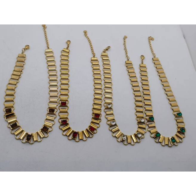 COLLAR Y01593 BLANCO ACERO INOXIDABLE