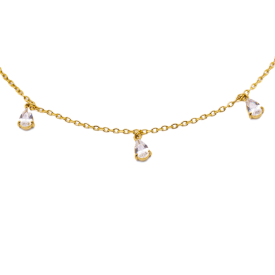 TOBILLERA ZO15462B DORADO BLANCO ACERO INOXIDABLE 2B31 2B31