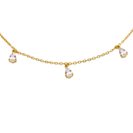 TOBILLERA ZO15462B DORADO BLANCO ACERO INOXIDABLE 2B31 2B31