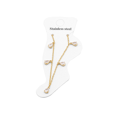 TOBILLERA ZO15462B DORADO BLANCO ACERO INOXIDABLE 2B31 2B31