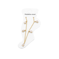 TOBILLERA ZO15462B DORADO BLANCO ACERO INOXIDABLE 2B31 2B31
