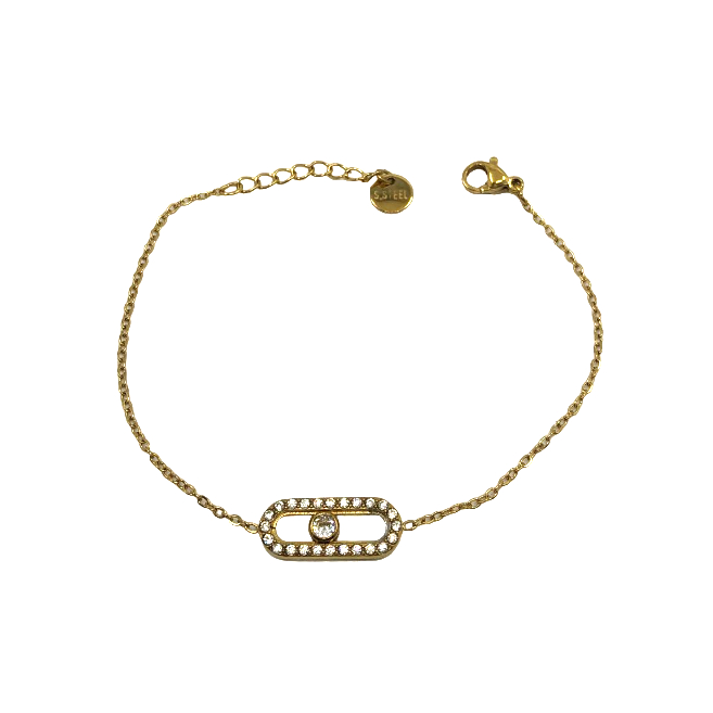 PULSERA ZO16063B PLATEADO  ACERO INOXIDABLE 2B34