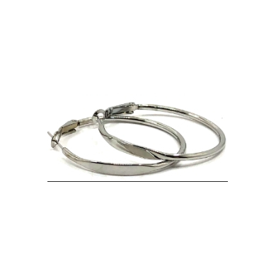 ARETES ZO9696E/40MM/200 PLATEADO  ACERO INOXIDABLE F310