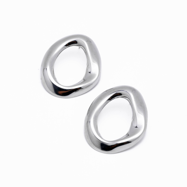 ARETES ZO14366E/31*37MM/200 PLATEADO Acero Inxidable G41 G41