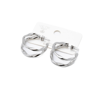 ARETES ZO13927E/27MM PLATEADO Acero Inoxidable F37 F28