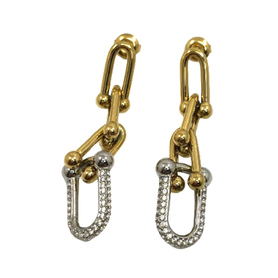 ARETES ZO13163E BICOLOR  ACERO INOXIDABLE F42